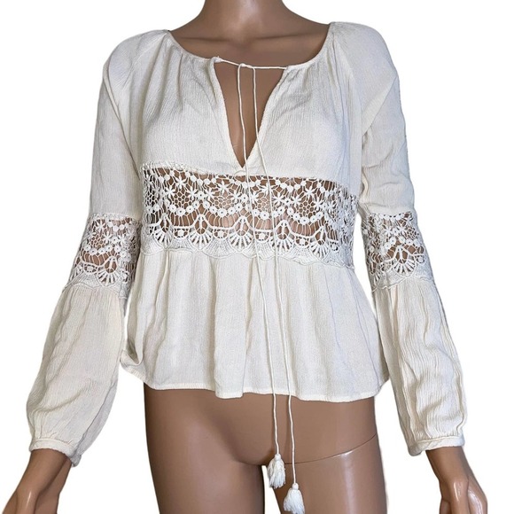 Forever 21 top boho flowy Cottage Core, Lagen Look, BoHo, Prairie Style SZ SM - Picture 2 of 8